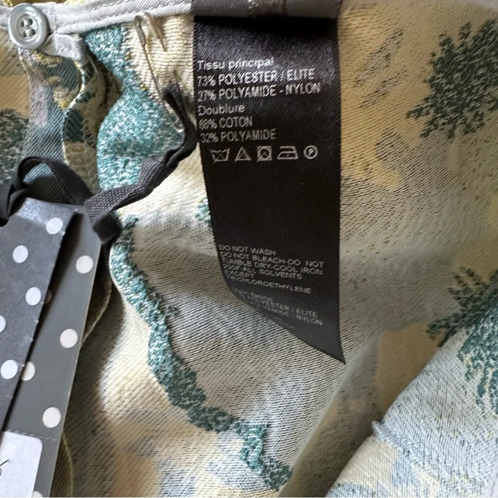 NWT LILITH Kasikeu Floral Boho Top in Citron sz L - Picture 10 of 11
